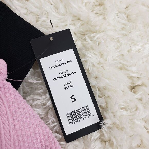 Vina SMALL  Black Pack of 2, racerback , front zipper Bralette Sexy Bra - Picture 3 of 6